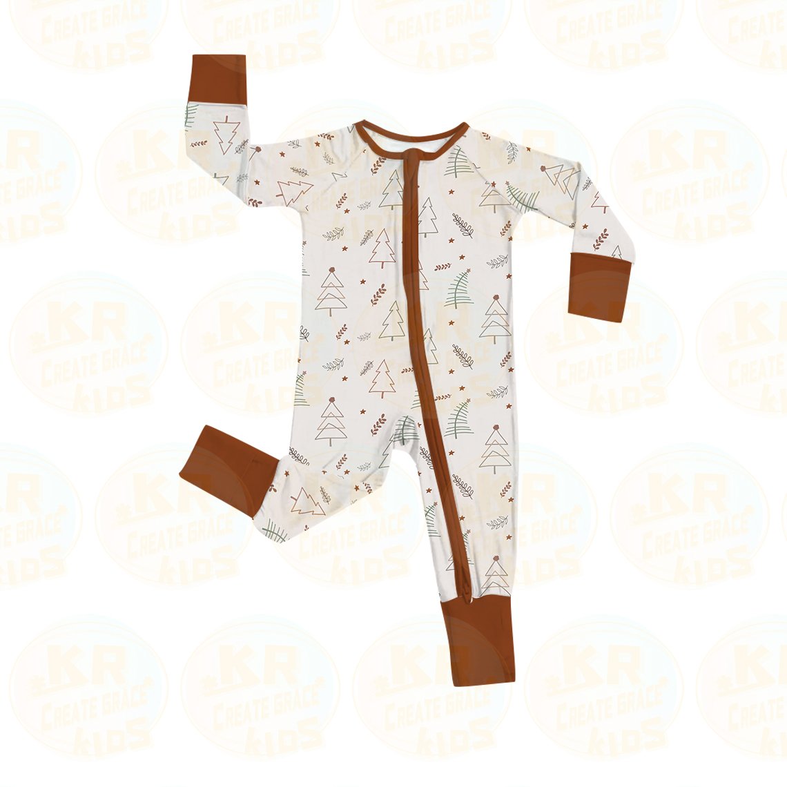 Custom high quality bamboo baby jumpsuit Baby zipper jumpsuit Bamboo carton cute printed baby pajamas for boys and girls
