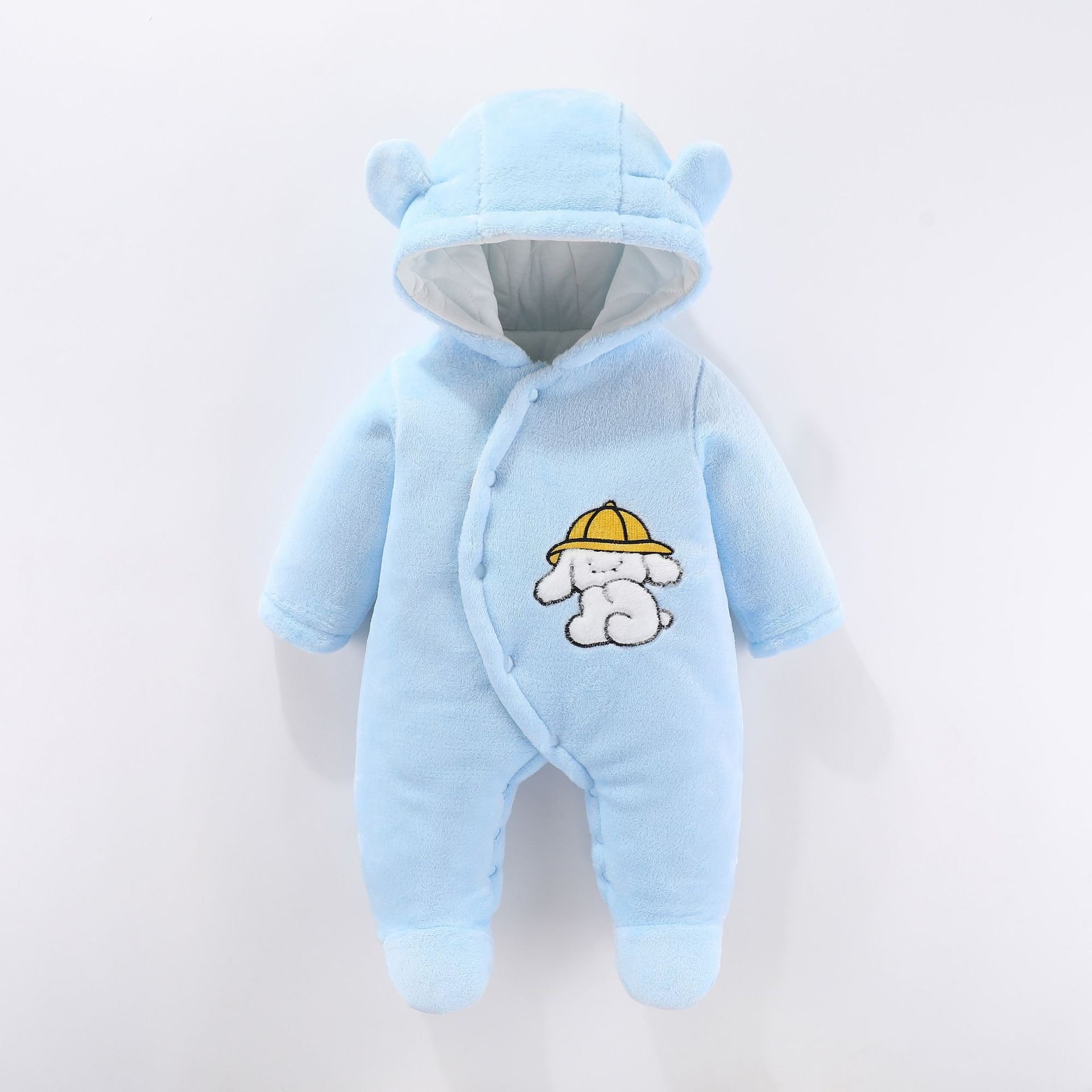 Winter Warm 100% Cotton Llining Cute Cartoon Animal Dog Cotton-Padded Clothes Baby Newborn Infants Clothing Clothes Baby Romper