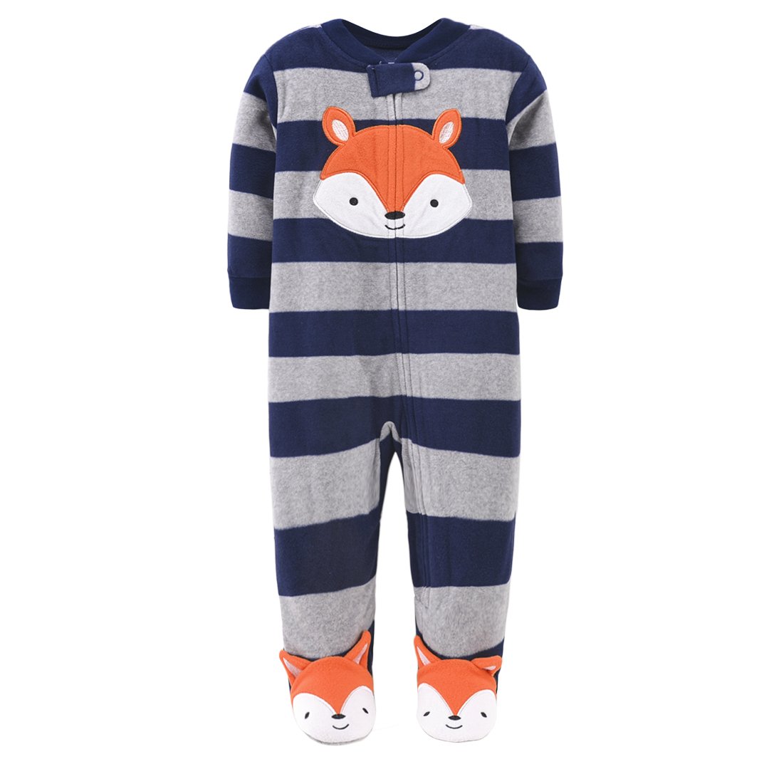 2024 Autumn Winter Warm Wool Baby Clothing 0-1 Year Girl & Boy Baby Footed Pajamas Zip Polar Fleece Long Sleeve Newborn Rompers