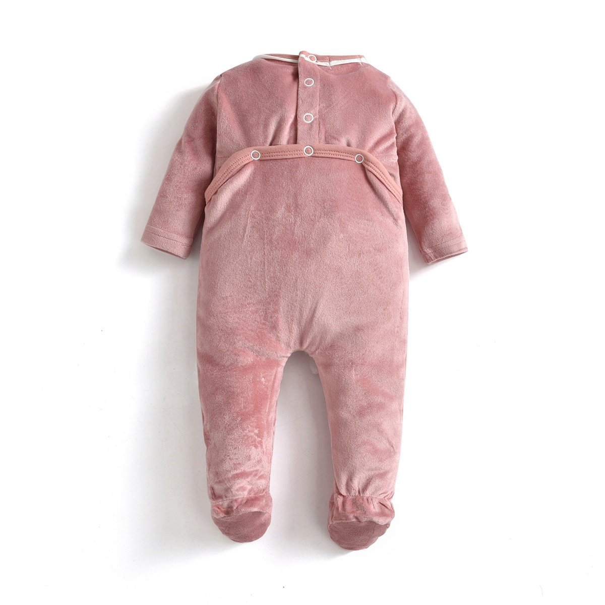 Custom OEM & ODM Winter Newborn Baby Velour Footie Infant Rompers Boys Girls Onesie Sleep Suit Pajamas Set New Born Clothes