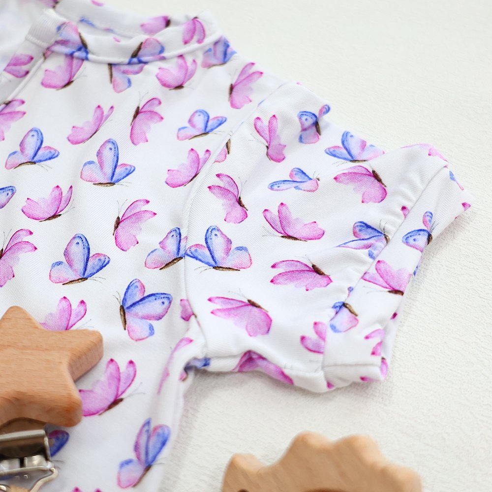 Custom design newborn infants short sleeve random style baby clothes summer one-piece baby romper