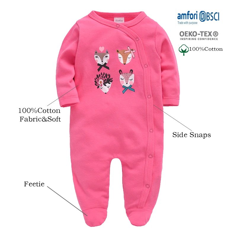 100%cotton Cartoon Printing Kids Newborn Boys' Girls' Bodysuit Jumpsuit Clothes Baby Romper