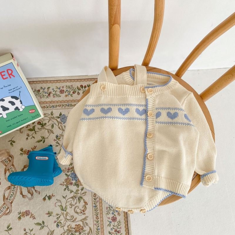 Engepapa Custom Winter Newborn Baby Boy Sweater Set Infant Knitted Sweater Romper Kids Girl Long Sleeve Knit Cardigan