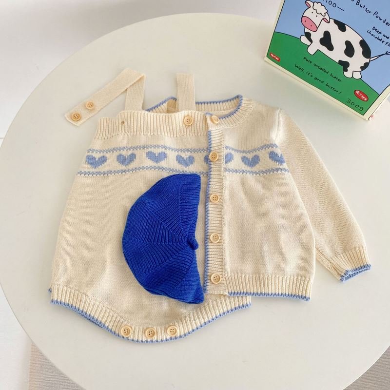 Engepapa Custom Winter Newborn Baby Boy Sweater Set Infant Knitted Sweater Romper Kids Girl Long Sleeve Knit Cardigan