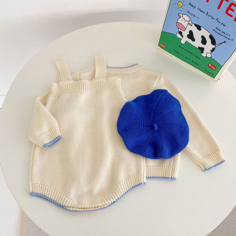 Engepapa Custom Winter Newborn Baby Boy Sweater Set Infant Knitted Sweater Romper Kids Girl Long Sleeve Knit Cardigan