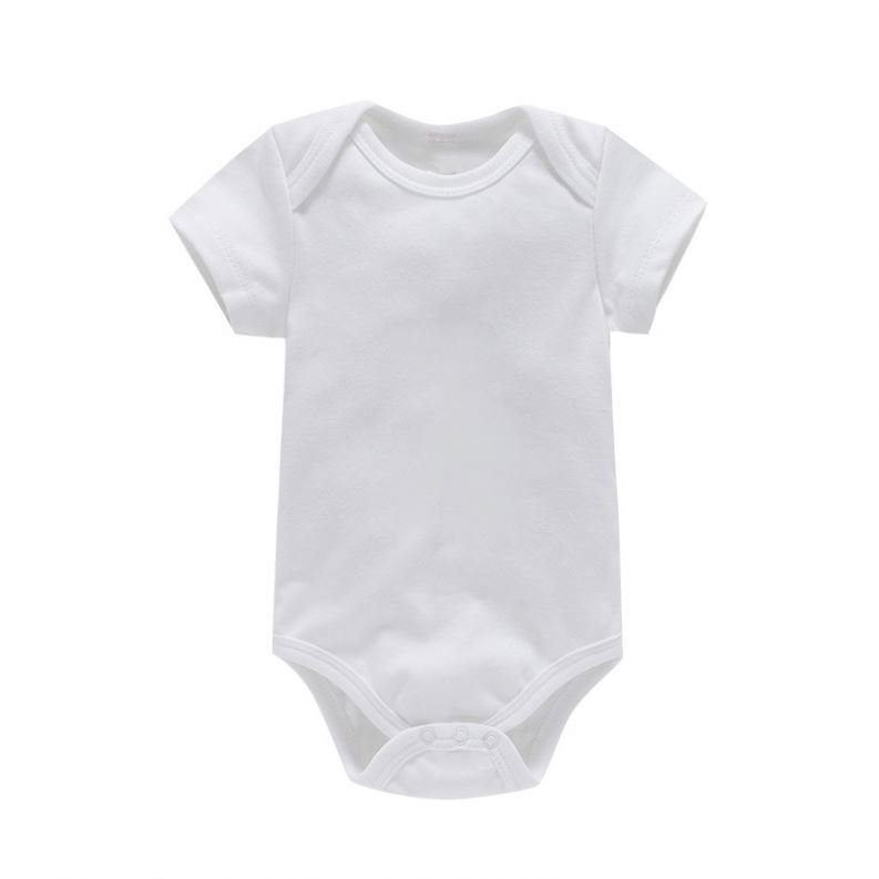 Wholesale Blank Romper Newborn Clothes 0-1 Year Old Solid Color Jumpsuit Boy And Girl Baby Short Bodysuit Summer