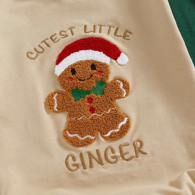 Christmas One-Piece Baby Long Sleeve Romper Towel Embroidered Baby Cotton Romper Snowman Newborn Baby Rompers