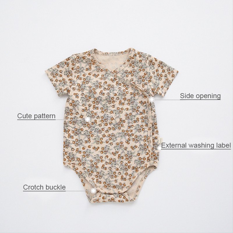 Babies Short Sleeve Rompers 100% Organic Cotton One-piece rompers