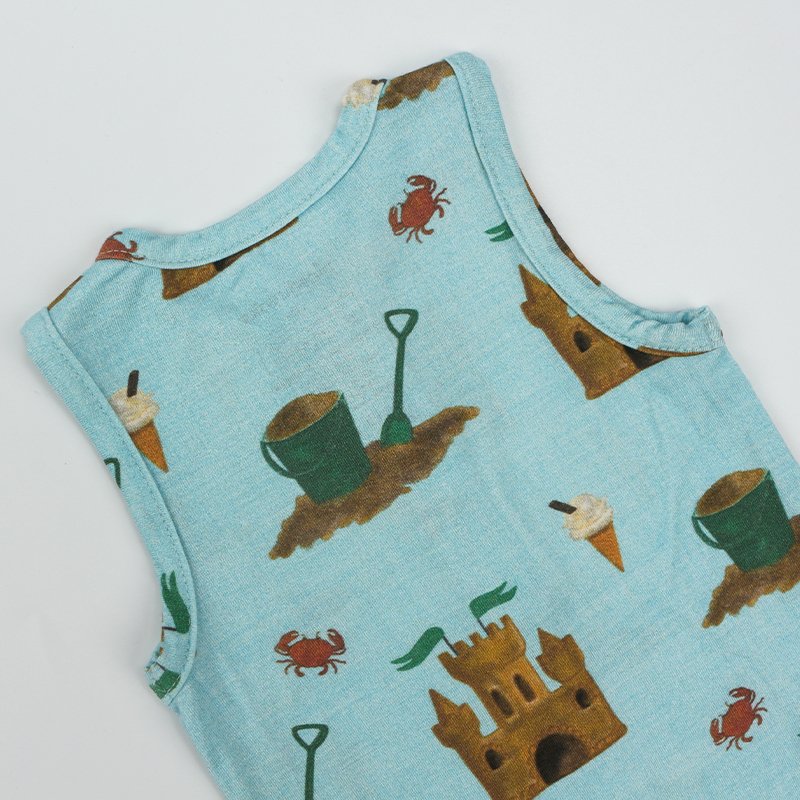 Sleeveless baby romper bamboo summer newborn sleeper onesie sustainable baby sleepsuit eco friendly baby clothes custom