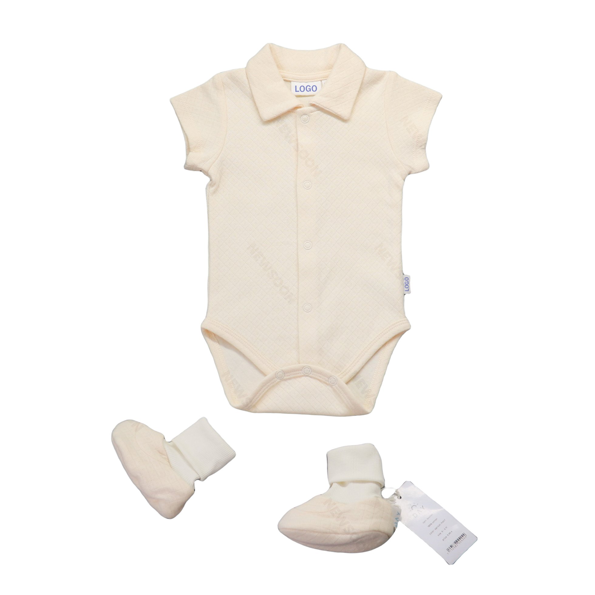 0-24 Months Newborn Cotton Jacquard Solid Color Baby Clothes Comfortable Baby Clothes Super Soft Cotton Baby Romper