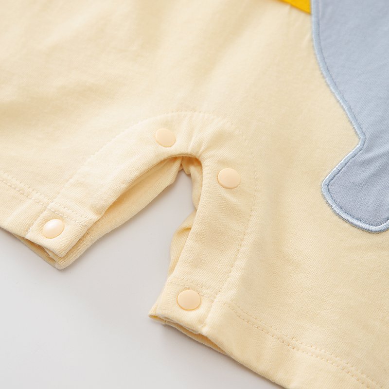 Wholesale cartoon stripe dinosaur pattern Short sleeve 100%cotton super cute newborn Baby Romper