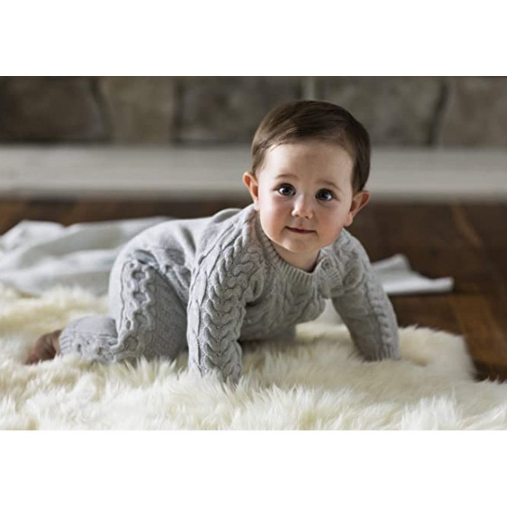 Wholesale Casual High Quality Infant Knitted Sweater Toddler Set Long Sleeve Cardigan Baby Jumpsuits Winter Set With Hat
