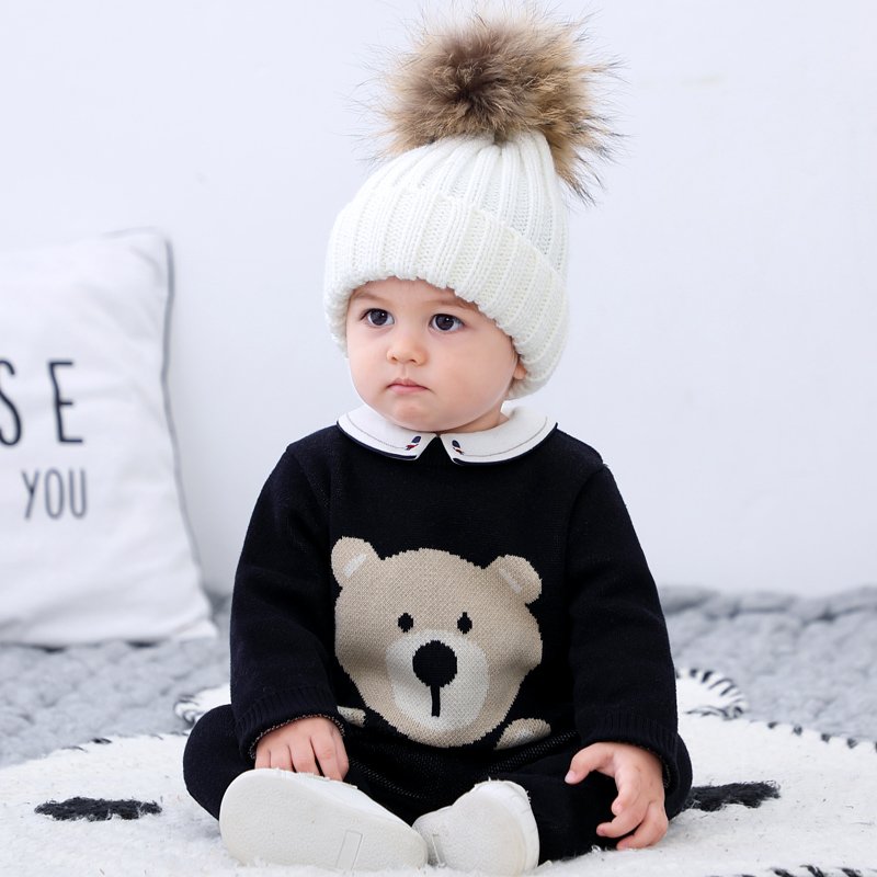 AustinBella/wholesale boutique fashion fall winter baby knitted sweater rompers baby boy clothes knit clothing knitting jumpsuit