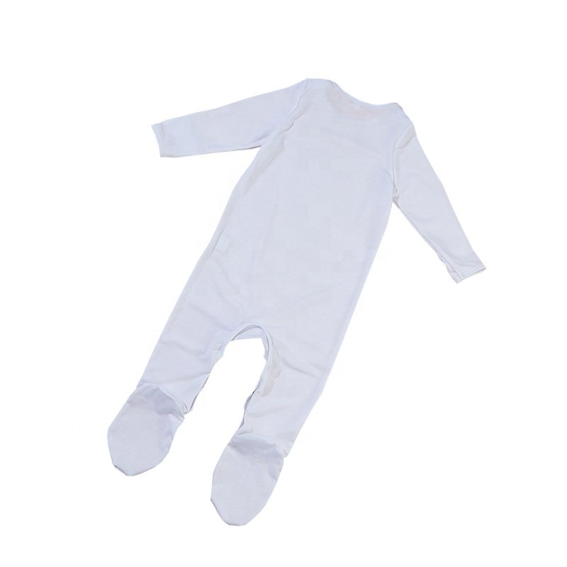 DIY Design White Infant Rompers Personalized Logo Toddler Onesie Sublimation Blank Long Sleeves Baby Romper