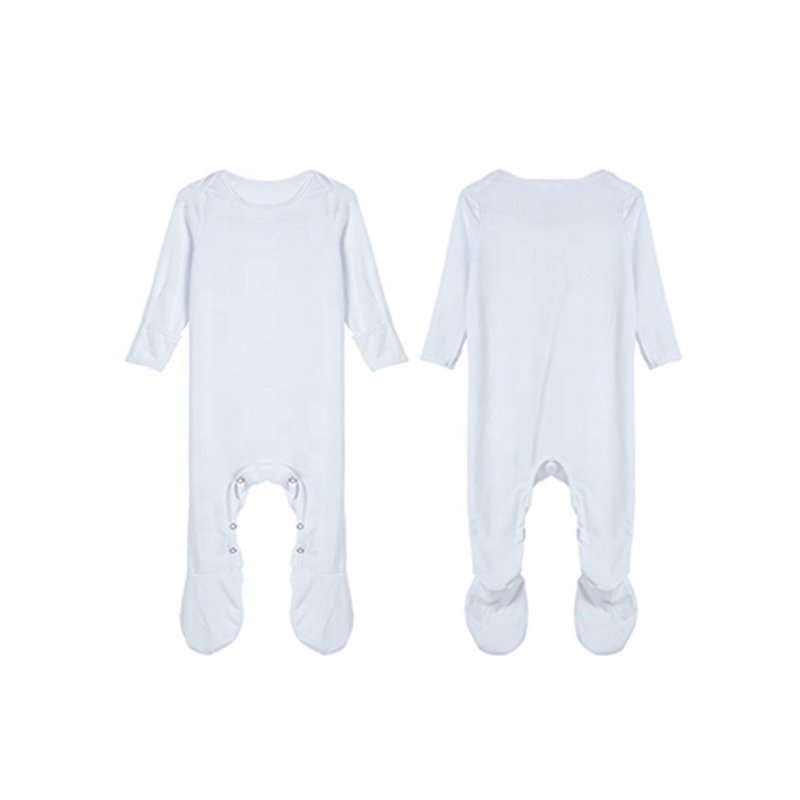 DIY Design White Infant Rompers Personalized Logo Toddler Onesie Sublimation Blank Long Sleeves Baby Romper