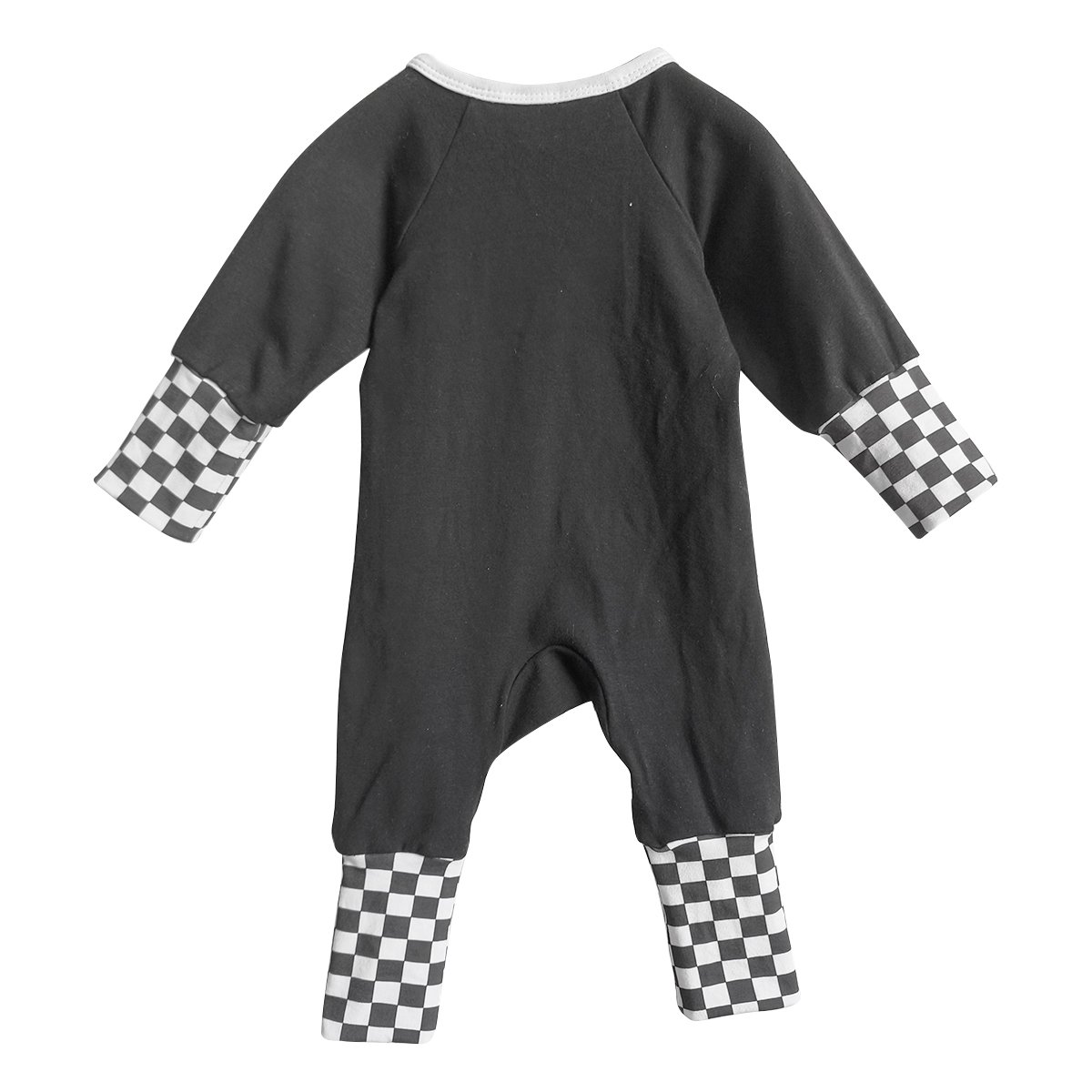 Hot Sale Long Sleeve Printed purple ghost Halloween Zipper Bamboo Baby Romper
