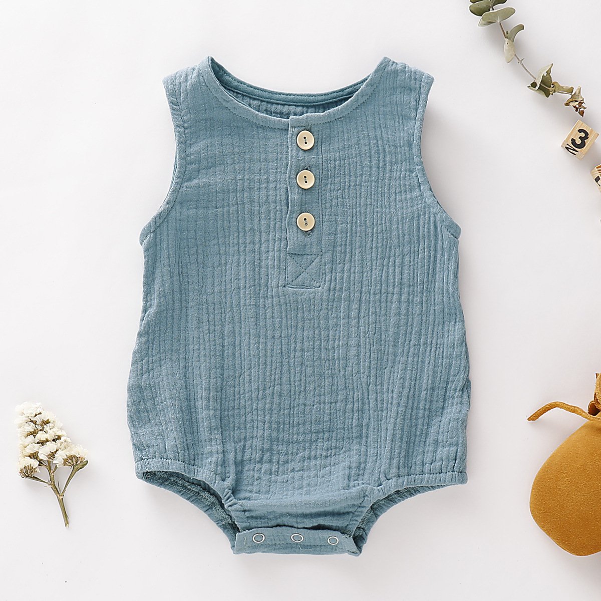 New summer sleeveless infant romper cotton newborn bodysuit comfortable baby clothes