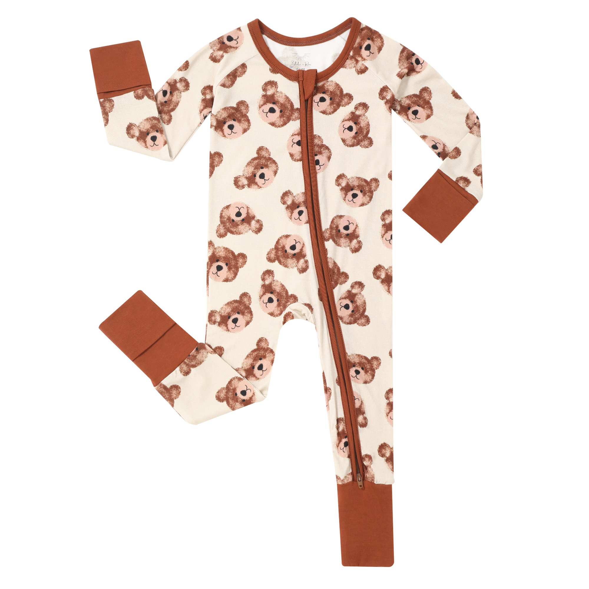 Unisex Baby Sleep Suit Soft Slim Fit Convertible Baby Romper Bamboo with Zipper Bamboo Zipper Rom