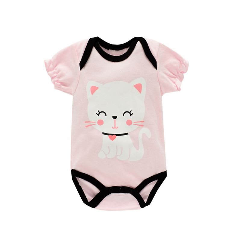 Summer Clothes Organic Cotton Soft Magnetic Jumpsuit Baby Romper