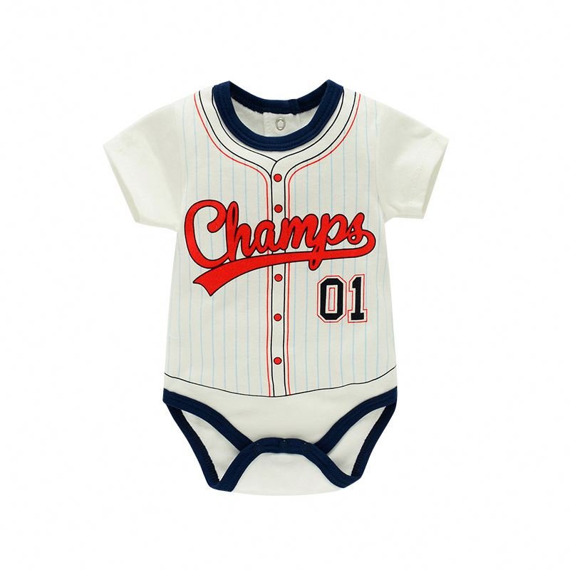 Summer Clothes Organic Cotton Soft Magnetic Jumpsuit Baby Romper