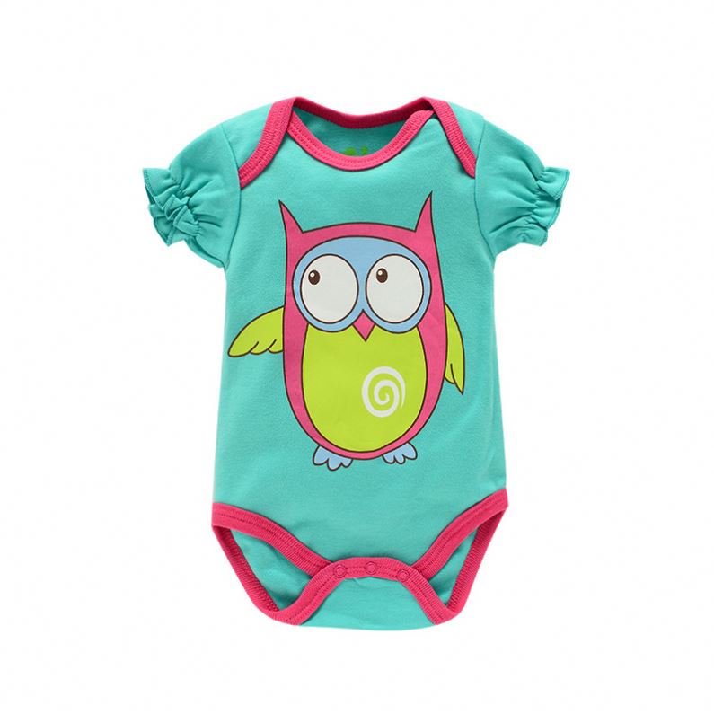 Summer Clothes Organic Cotton Soft Magnetic Jumpsuit Baby Romper
