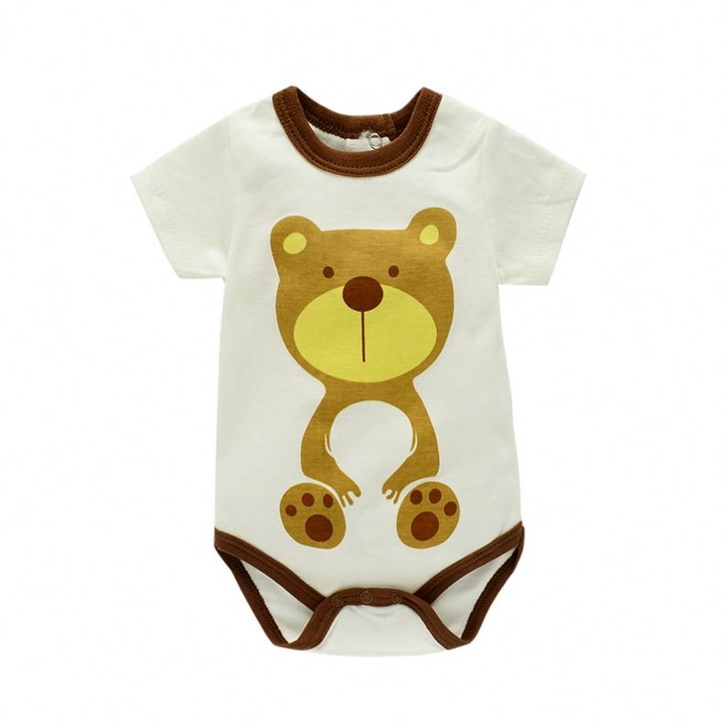 Summer Clothes Organic Cotton Soft Magnetic Jumpsuit Baby Romper