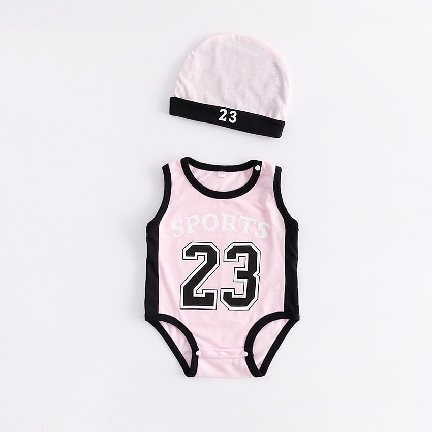 Cheap wholesale Newborn baby clothes soft cotton N B A designs infants baby rompers