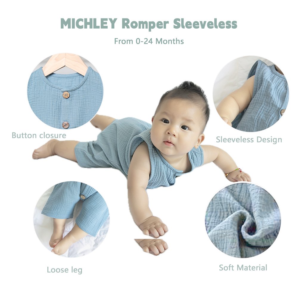custom Romper summer sleeveless Infant Newborn Baby Boys Girls Cotton multi-colored Jumpsuit baby romper