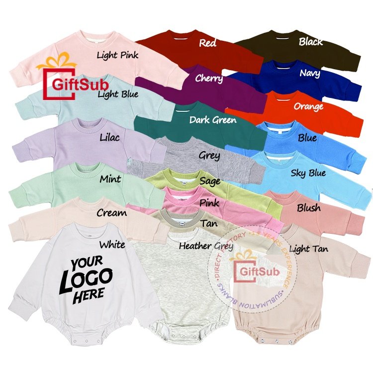 Sublimation Blank Baby Clothes Pastel Color Infant Jumpsuits Toddler Shorts Set Plain Newborn Butterfly Sleeves Onesies Rompers