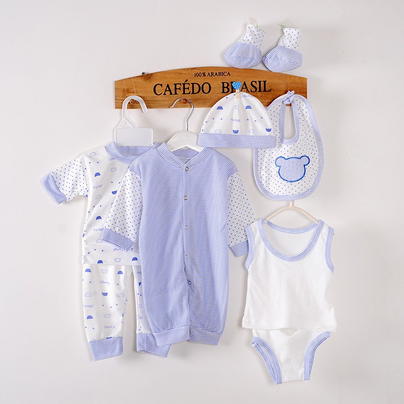 factory Supply baby romper set newborn 100% cotton suit 8-piece set multi-piece organic baby romper