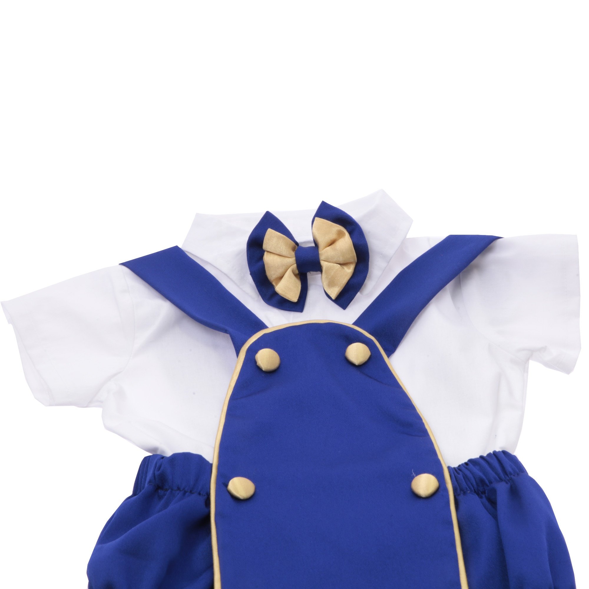 Wholesale Custom Newborn Summer Children Modern Boys Soft Kids Navy Salopet White Skirt Baby Boy Clothes Birthday Clothes