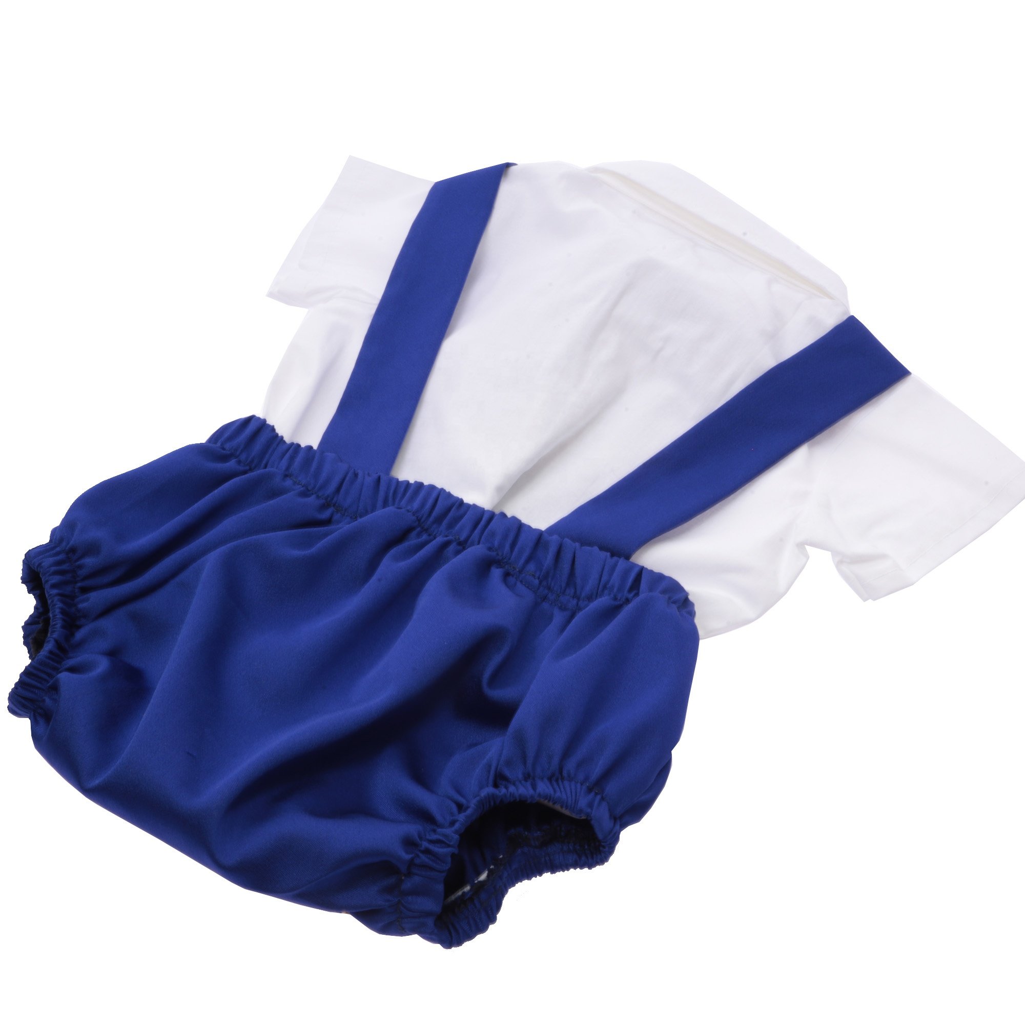 Wholesale Custom Newborn Summer Children Modern Boys Soft Kids Navy Salopet White Skirt Baby Boy Clothes Birthday Clothes