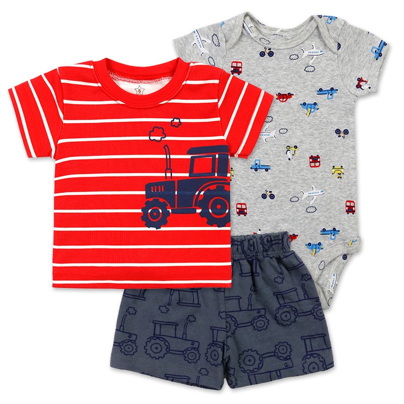 Hot sale baby clothing set infant boy's T-shirt+romper +short and girl's sleeveless shirt +short+dress clothing set
