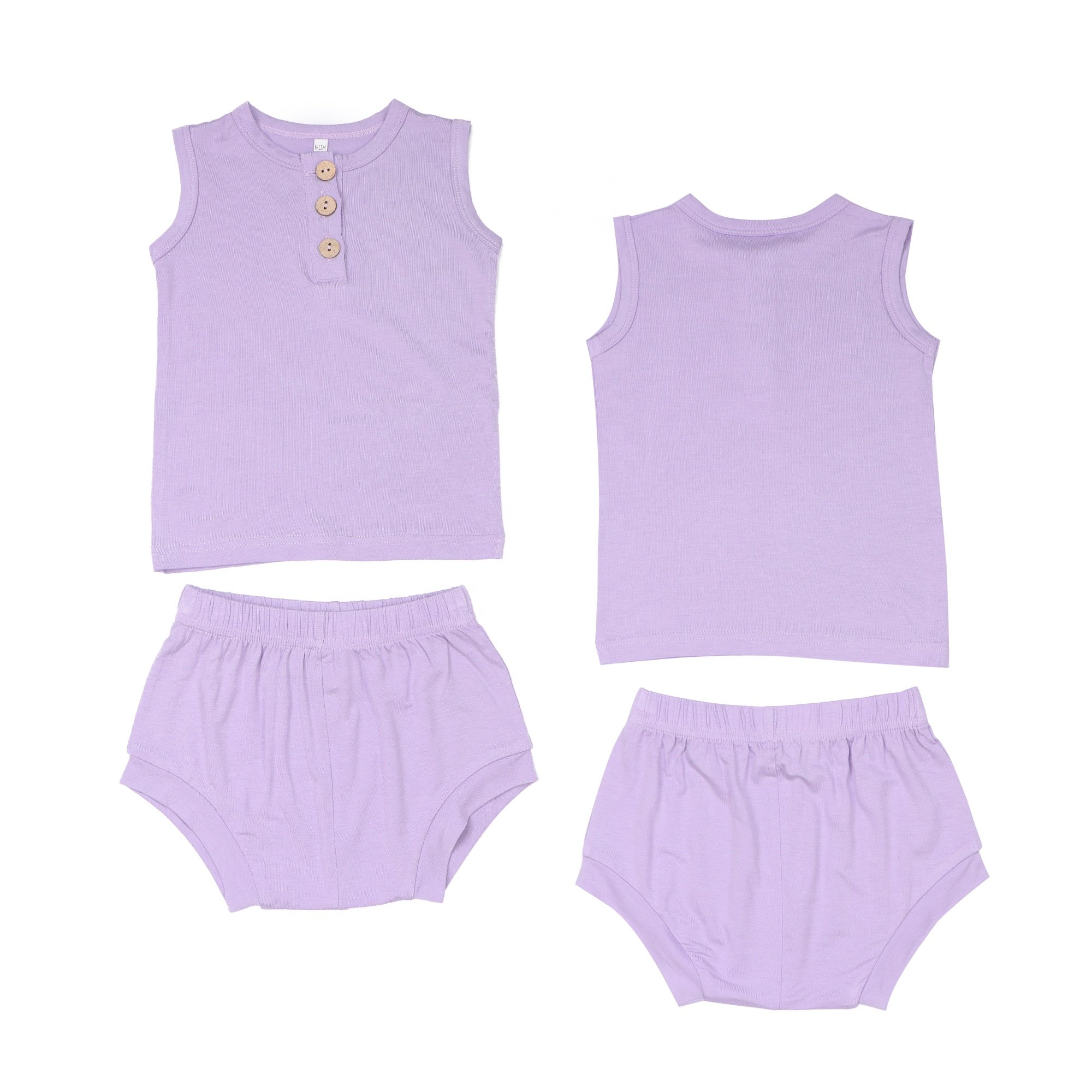 Factory Price Modal Baby Clothing Sets Kids Clothing Wholesale Toddler Clothes Sleeveless Boys Clothing Sets Unisex