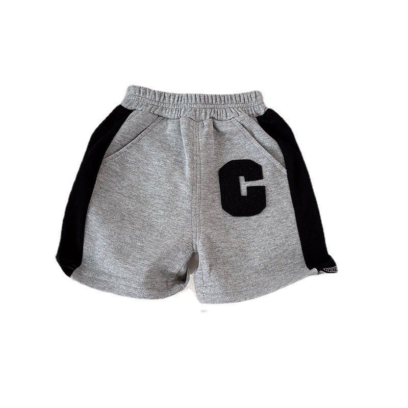 Summer boys comfortable two-piece short-sleeved tracksuit sport boys clothing