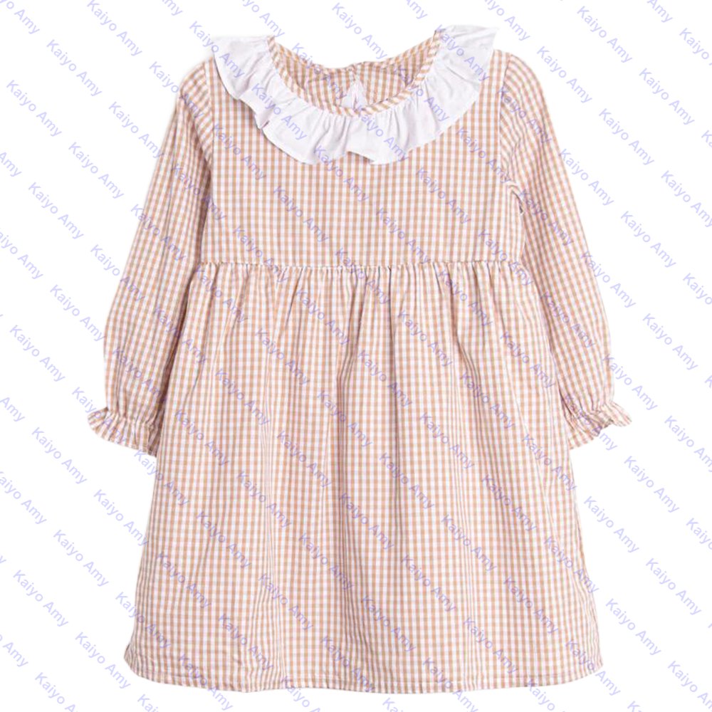 fall outfits 2024 woven tan gingham children girls leggings set sibling matching outfits toddler boys clothing set