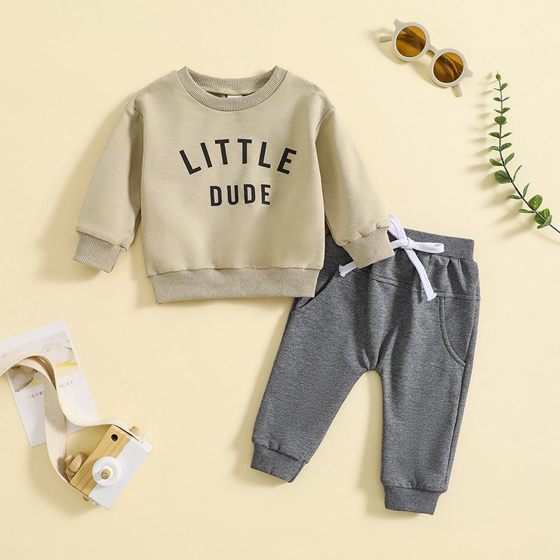 Hongbo organic cotton baby tracksuit fashion children kids clothing set casual cute baby boy winter clothes set for 1 to 5 years