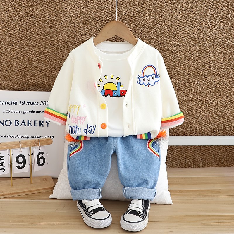 Unisex Short Sleeve Baseball Jacket for Boys Letter Print Leisure Sports Suit for Spring Autumn for Motorcycle Activities