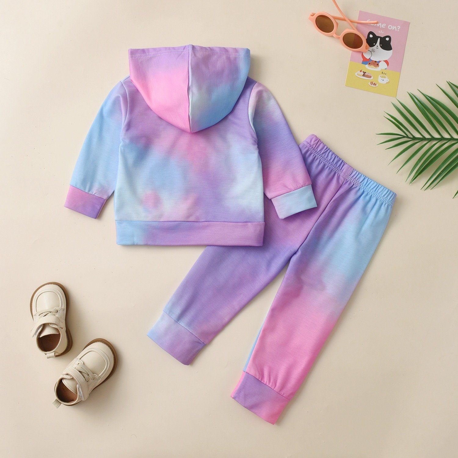 Kids Baby Girl Boy Clothes Tie Dye Long Sleeve Hoodie Sweatshirt Drawstring Pant Outfits Clothings Tracksuit Children Set