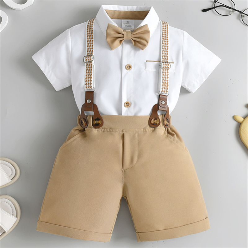 New overalls for boys summer clothes babies summer British gentleman children boys clothing set