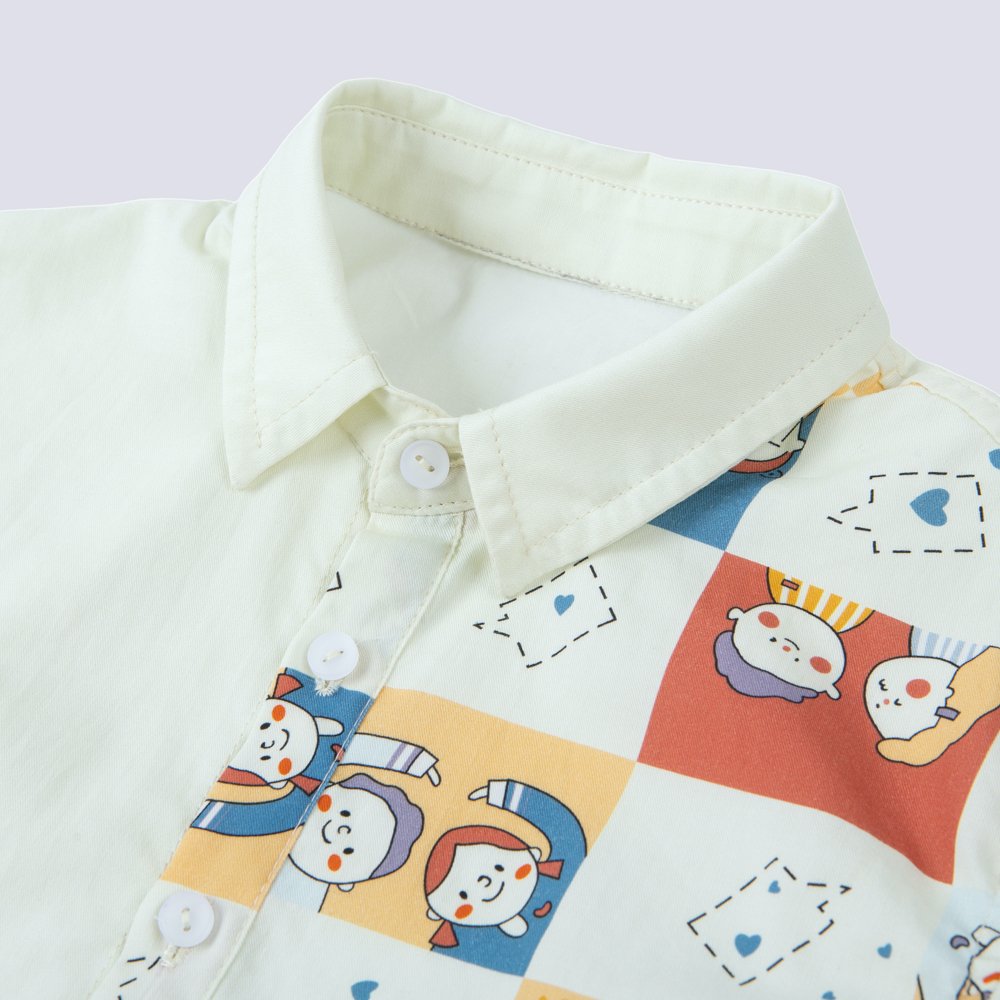 wholesale high quality boy clothing set shirt+shorts two piece set 100 cotton printed baby clothing set