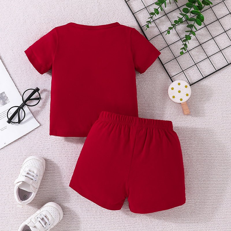 Summer Wholesale Baby Clothing Sets New Born Baby Organic Cotton Short Sleeve Shorts Baby Boy Clothing Sets