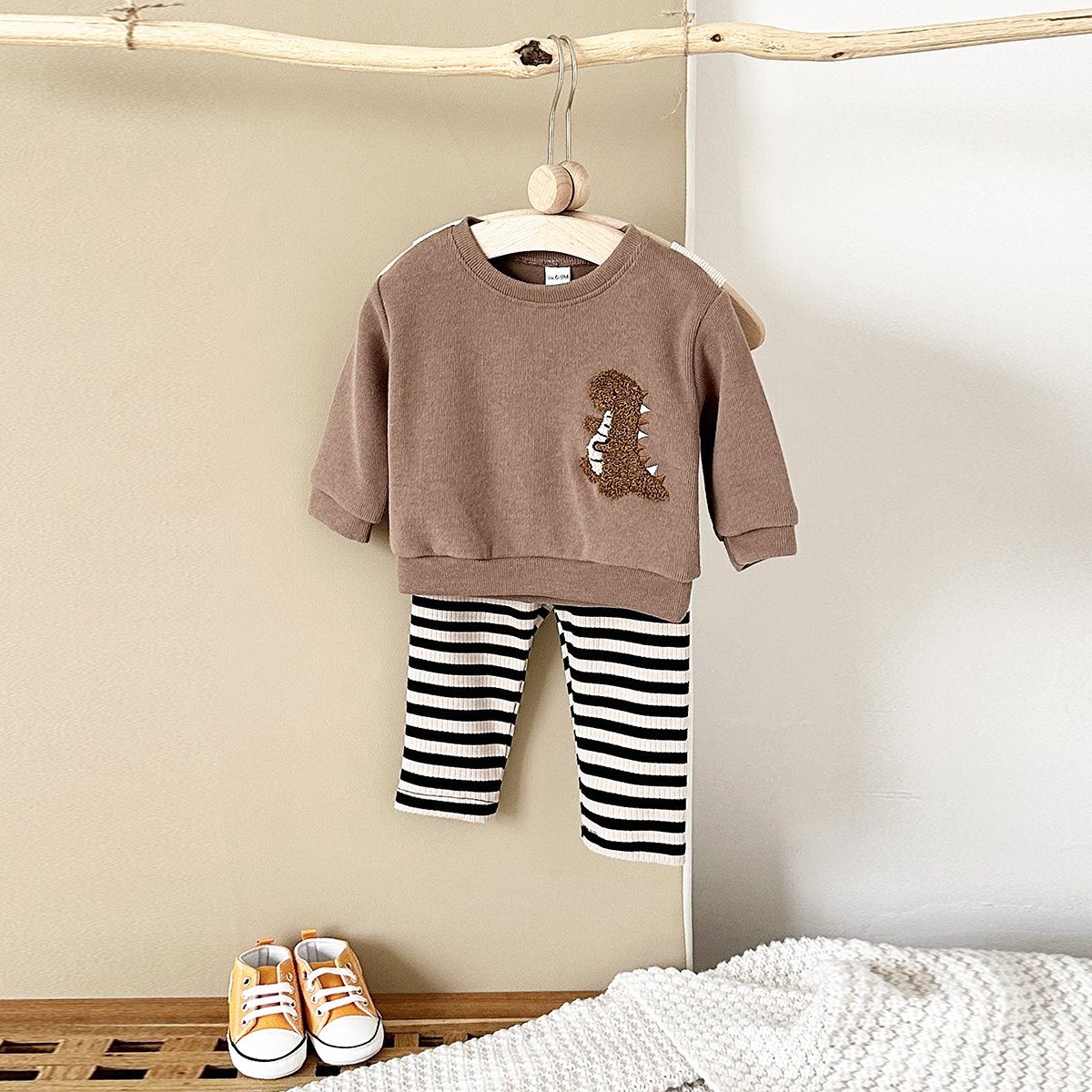 Autumn Baby Child Unicorn Embroider Hoodie 2PCS Newborn Round Neck Long Sleeve Leggings Set Clothes