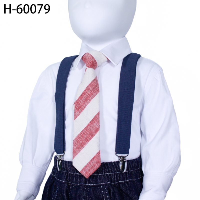 Custom Fashion Cotton Baby Boys Neckties With Children Plaid Stripe Tie