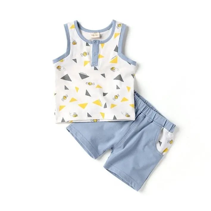 New Kids Street Wear Baby Boys Clothing Sets Customized Color Pattern Boy T-shirt and shorts for summer