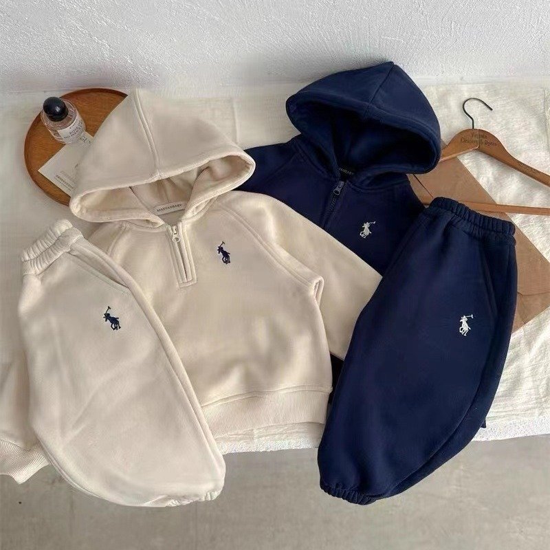 Wholesale Baby Clothing Sets Kids Boys Winter Clothes Loose Thick Tracksuit Pullovers Tops+Pants 2PCS Outfits