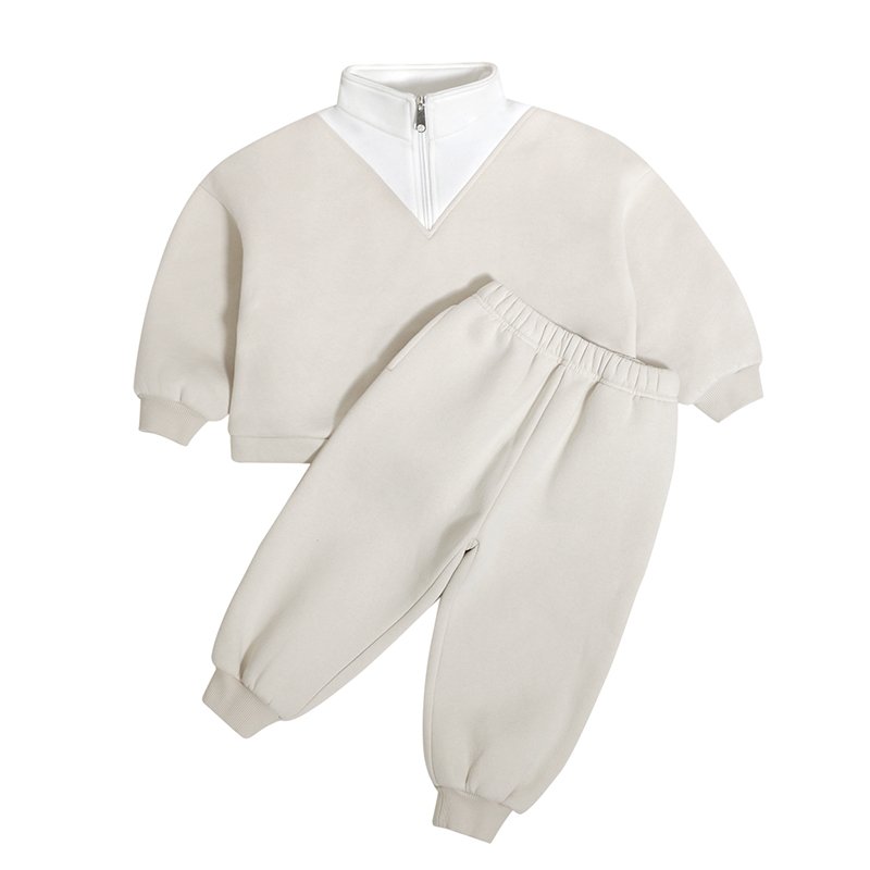 New Fashion Low Price Autumn Custom Children Tracksuits Solid Two Piece Casual Sweat Suits Kids Boys Clothing Sets