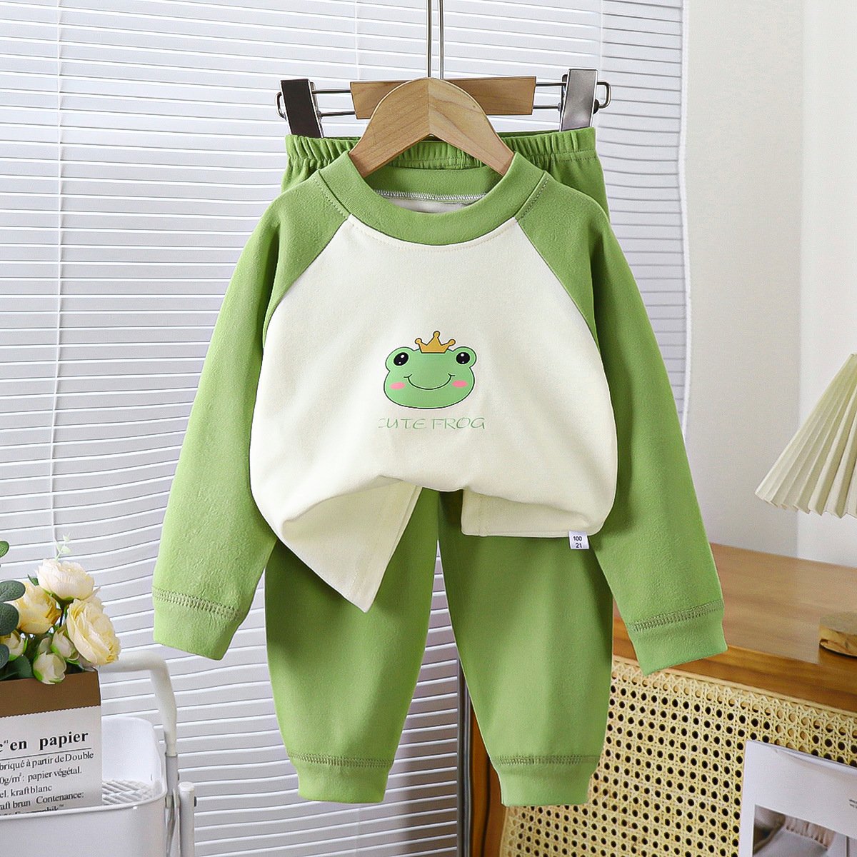Children's warm and thick bottom underwear set for boys and girls aged 1-12