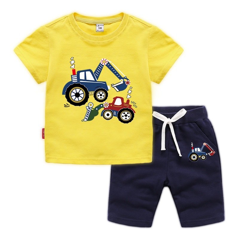 Hot Sell Fashion Sport 100-150 cm Spring Cotton Kids Boy Clothing Set