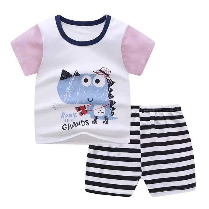Quality korean style infant clothing summer cool kids clothes baby boys clothing sets